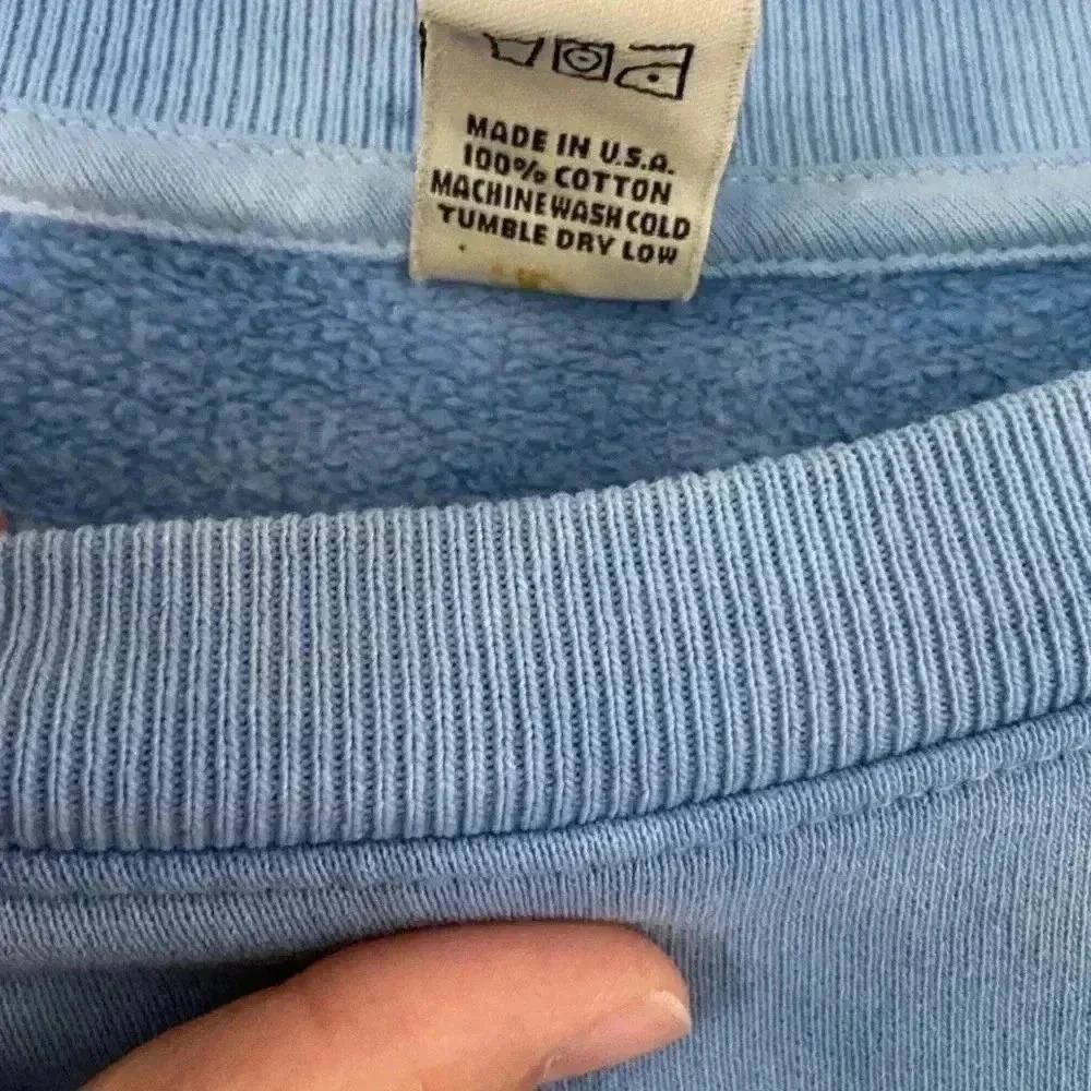 Sporty And Rich Blue Tie Dye Crewneck Side S - Picture 4 of 6